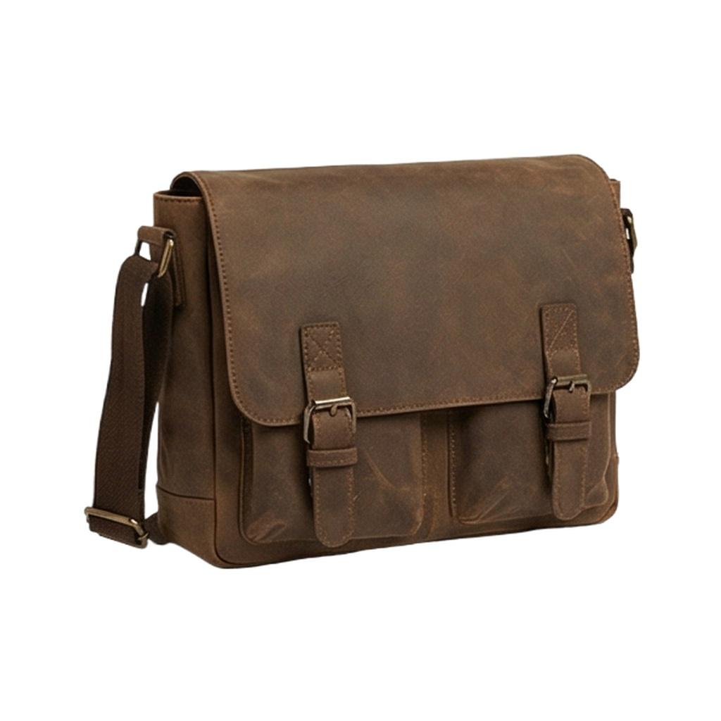 广诚OEM LB-010 Vintage Water-Repellent Laptop Messenger Bag (OEM Factory Direct) 工厂直供 MOQ 300pcs