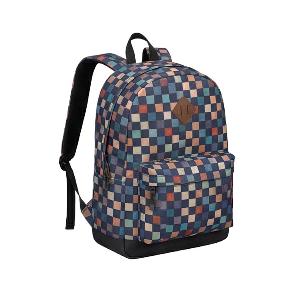 广诚OEM OEM Checkered School Backpack (SB-017) - Water-repellent 600D Polyester 工厂直供 MOQ 1000pcs